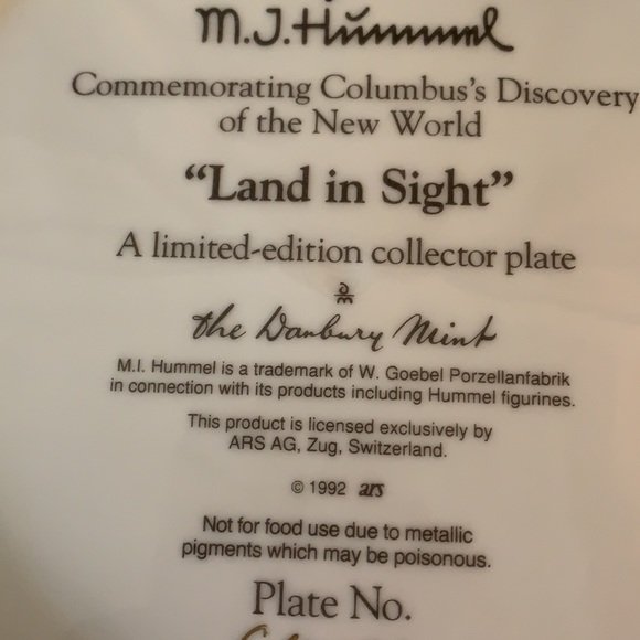 M. J Hummel Numbered Plate - Picture 6 of 8